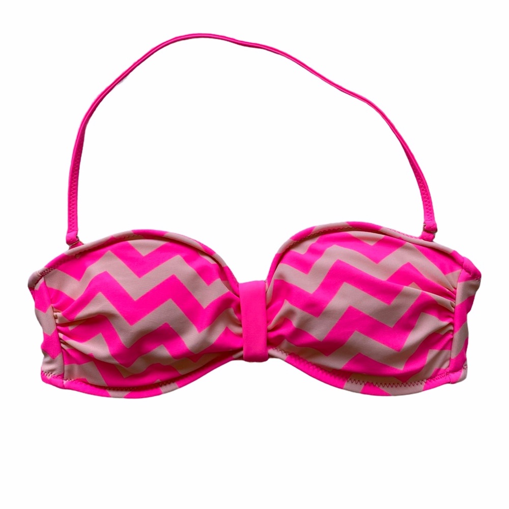 Charlotte Russe Chevron Print Bandeau Swim Top